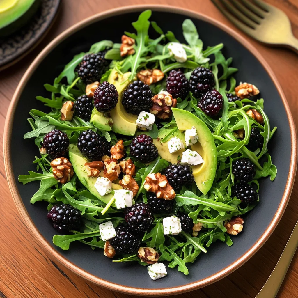 Blackberry, Avocado, and Arugula Salad