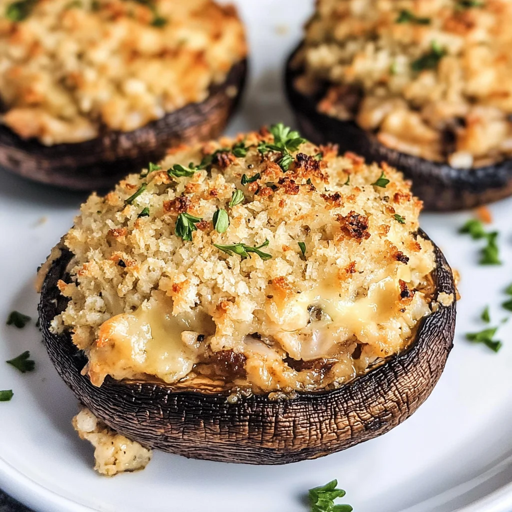 Crab-Stuffed Portobello Mushrooms