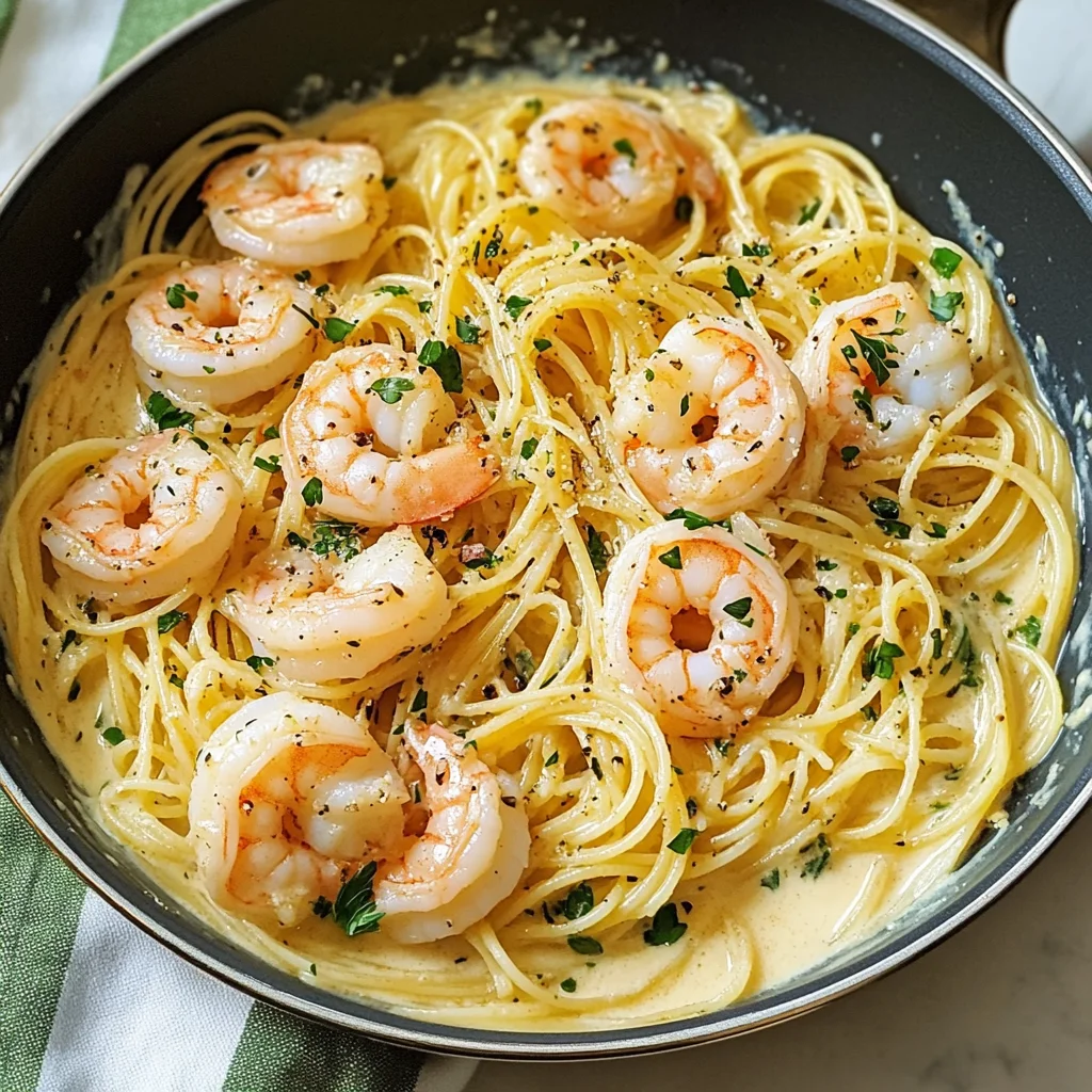 Creamy Angel Hair Pasta with Shrimp