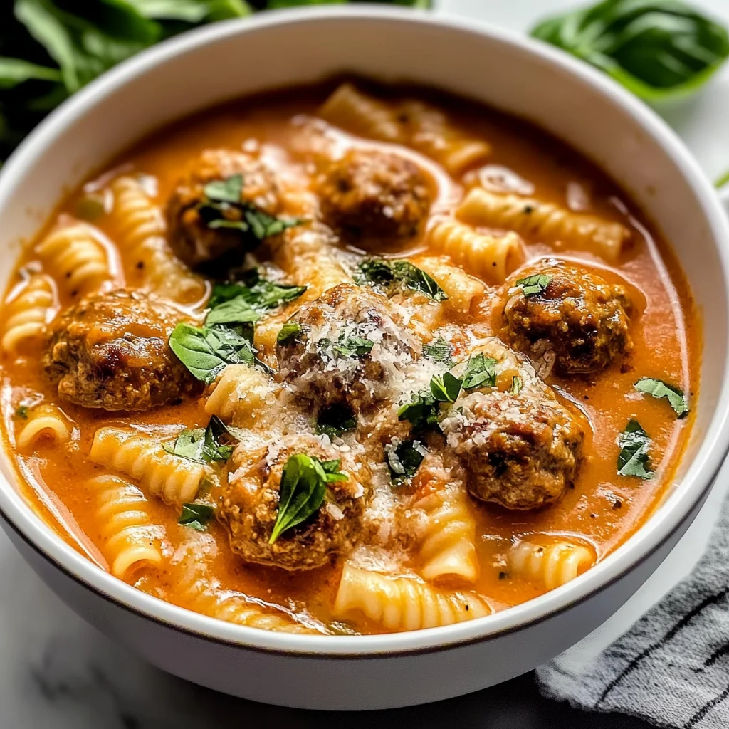 Creamy Italian Meatball Soup
