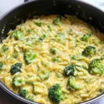 Creamy One-Pot Broccoli Cheddar Orzo