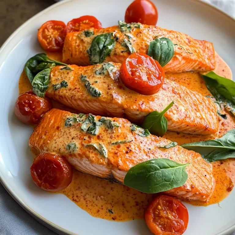 Creamy Roasted Red Pepper Salmon Recipe - Delicious & Easy