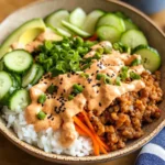 Ground Turkey Rice Bowls with Bang Bang Sauce