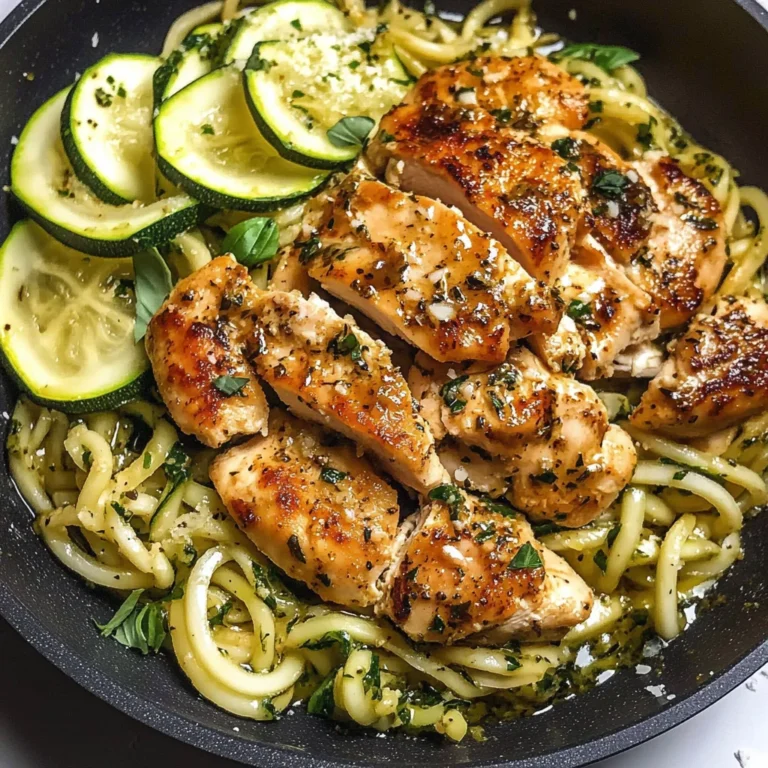Lemon Garlic Chicken Zoodles