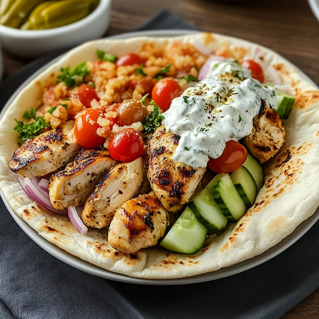 Mediterranean Chicken Gyros with Creamy Feta Tzatziki