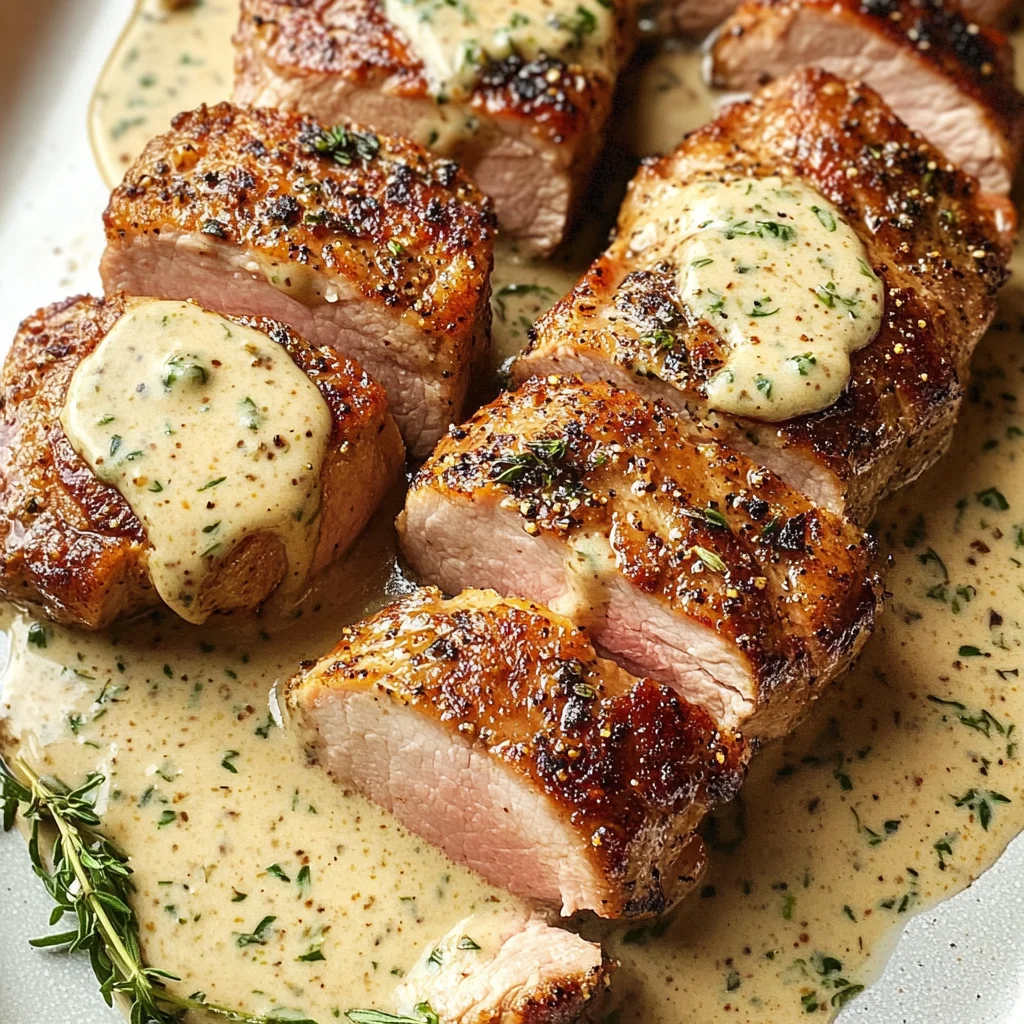 Pork Tenderloin with Dijon Cream Sauce