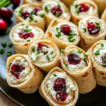 Savory Christmas Cranberry Roll Ups
