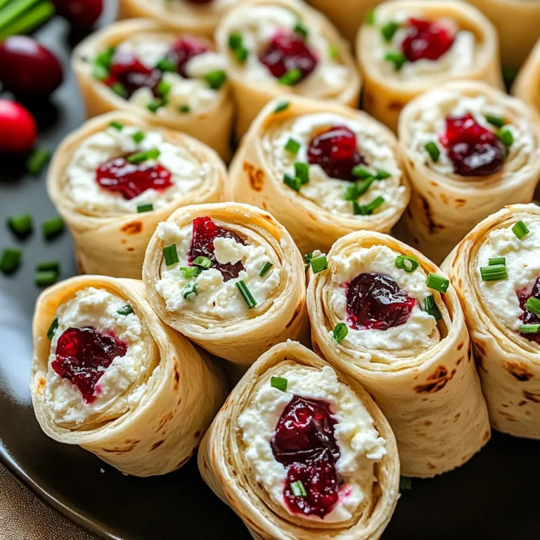 Savory Christmas Cranberry Roll Ups