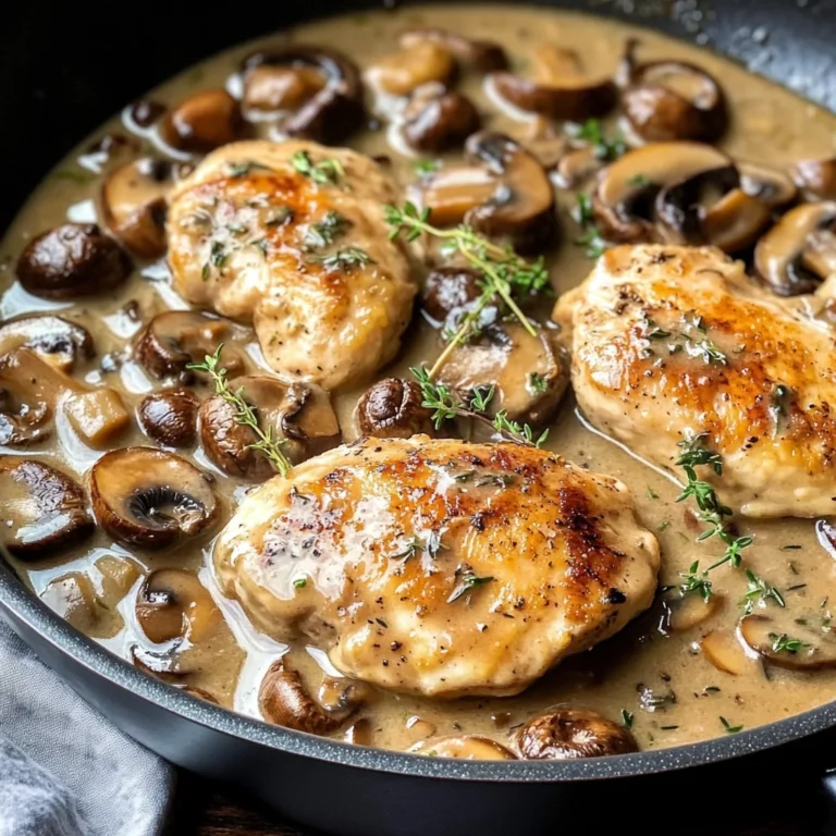 Skillet Chicken and Mushroom Wine Sauce