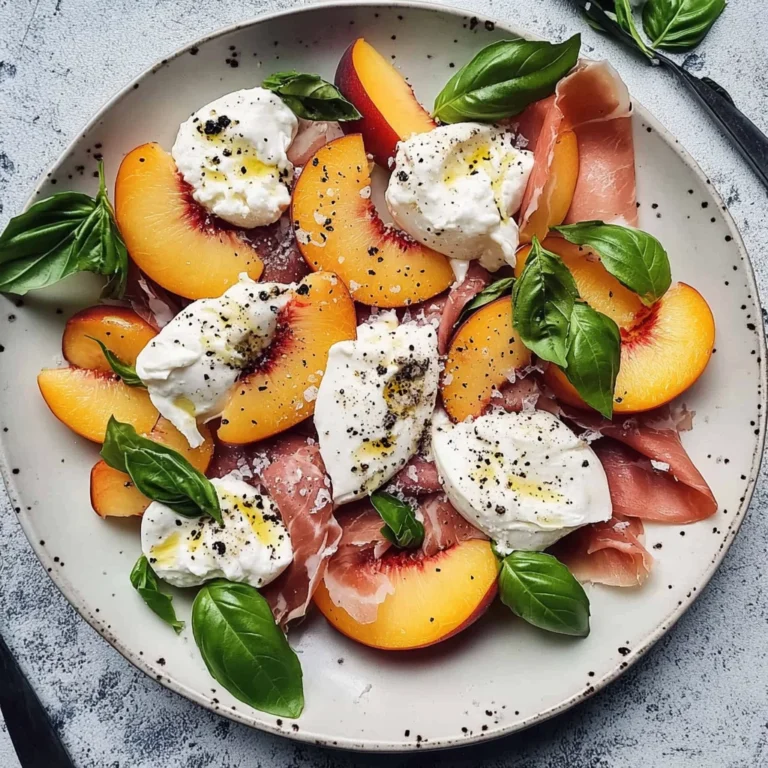 10-Minute Peach & Burrata Salad