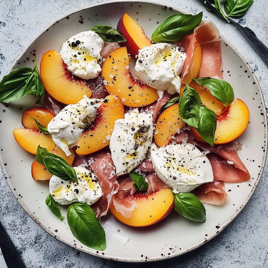 10-Minute Peach & Burrata Salad