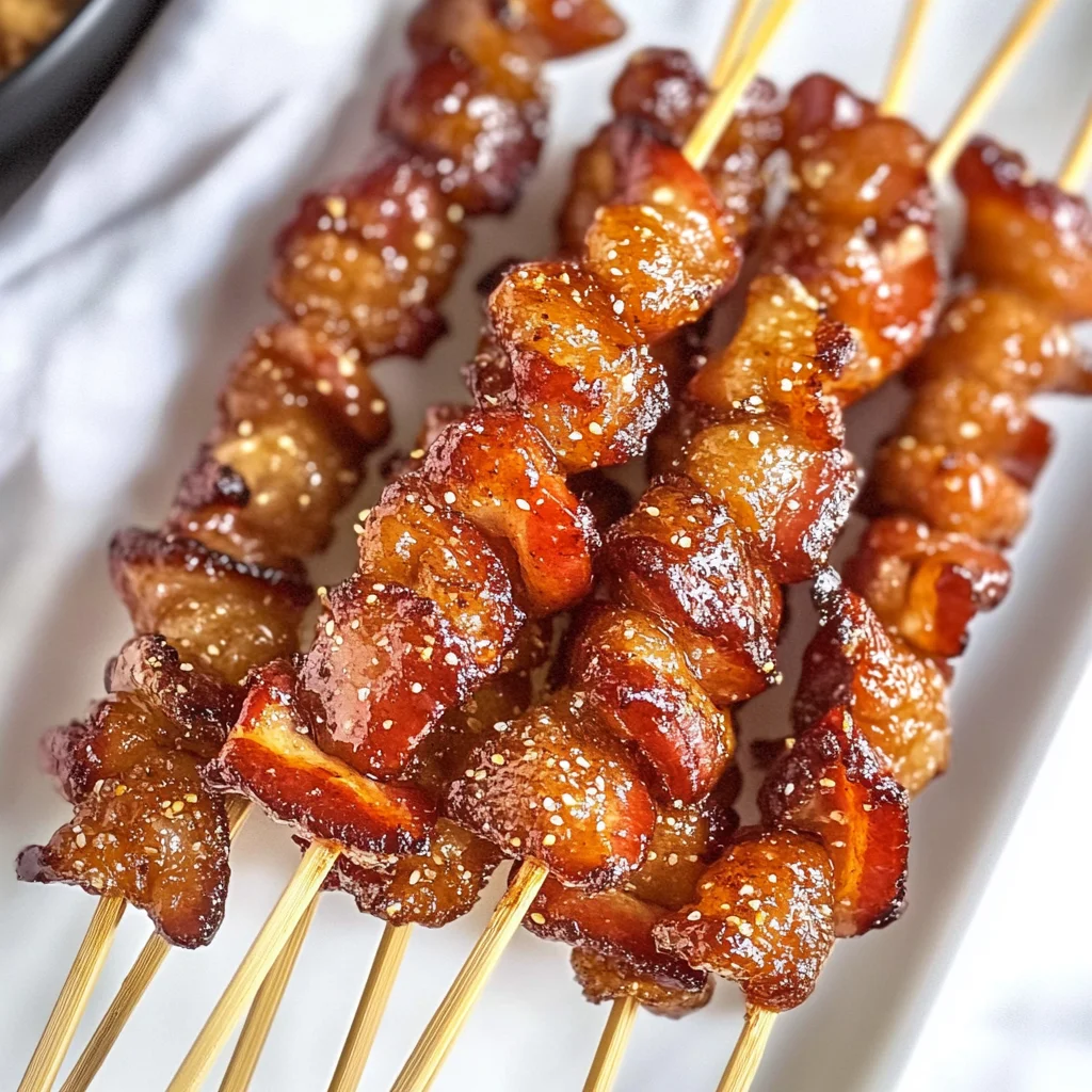 Bacon Skewers with Brown Sugar Glaze