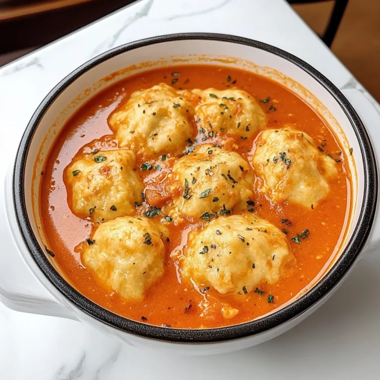 Best Tomato Soup with Cheddar Bay Dumplings