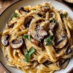 Caramelized Leek and Mushroom Gruyere Pasta