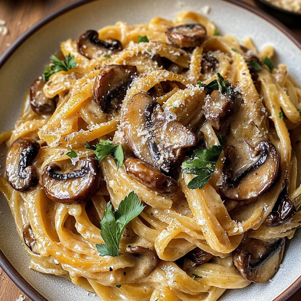 Caramelized Leek and Mushroom Gruyere Pasta