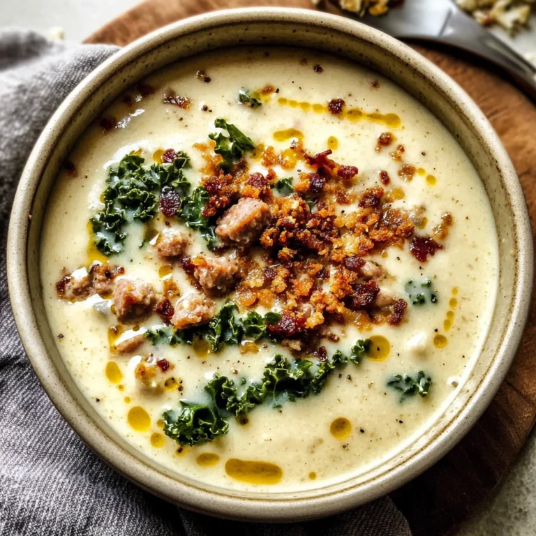 Cauliflower Sausage Kale Soup