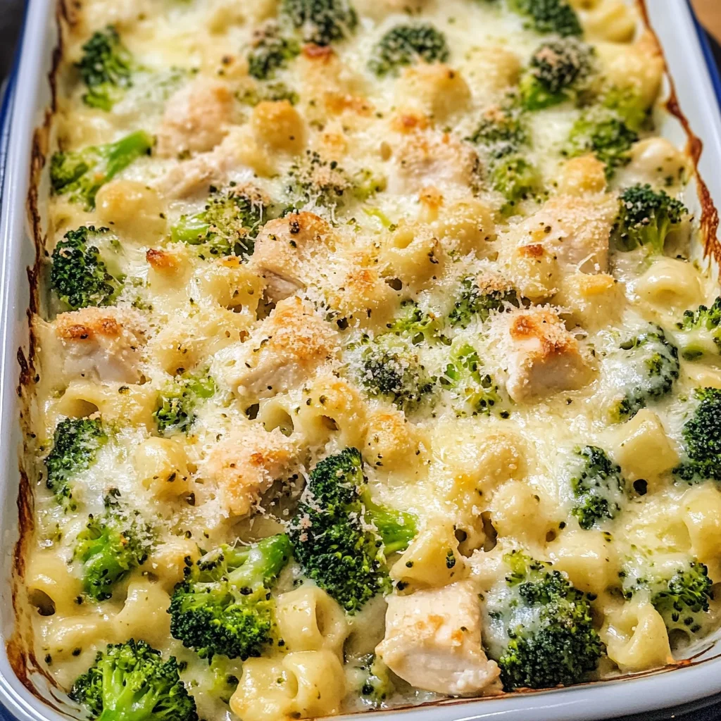 Chicken and Broccoli Alfredo Bake