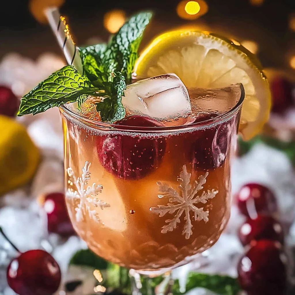 Christmas Cherry Fizz Mocktail Recipe