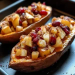 Cranberry Apple Twice-Baked Sweet Potatoes