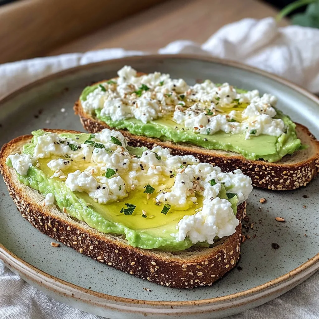 Creamy Cottage Cheese Avocado Toast (Quick Recipe)