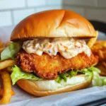 Crispy Fried Cod Fish Sandwich