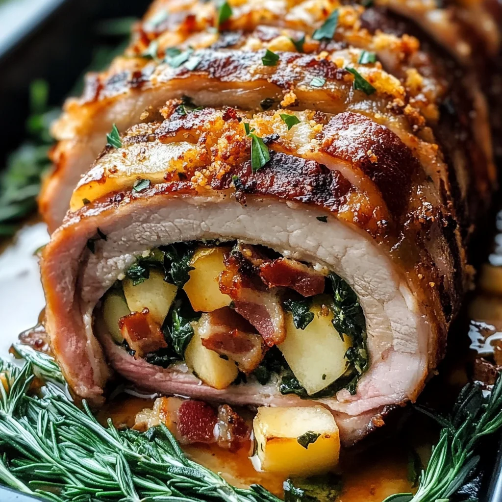 Delicious Christmas Stuffed Pork Roast