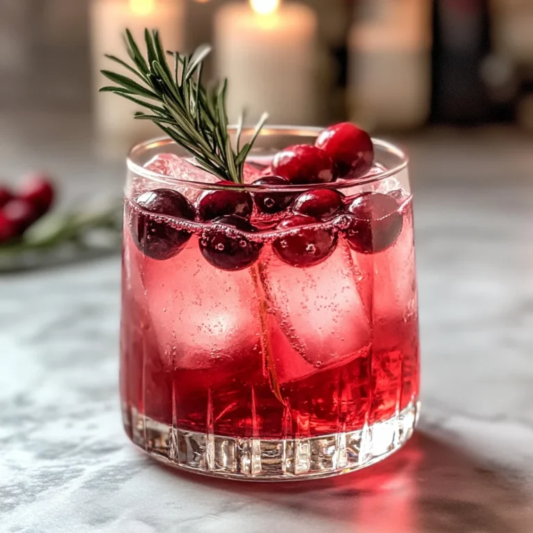 Festive Christmas Cranberry Spritzer