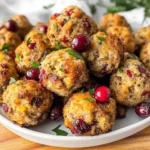 Festive Cranberry Turkey Stuffing Balls