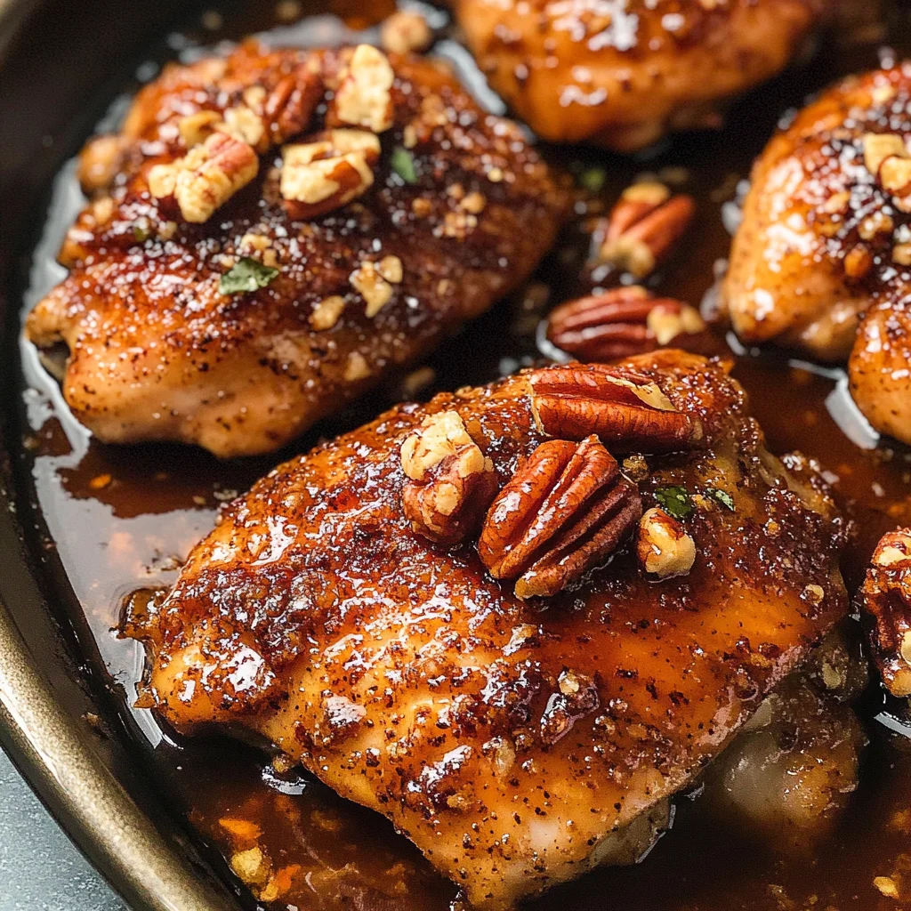 Maple Bourbon Pecan Chicken