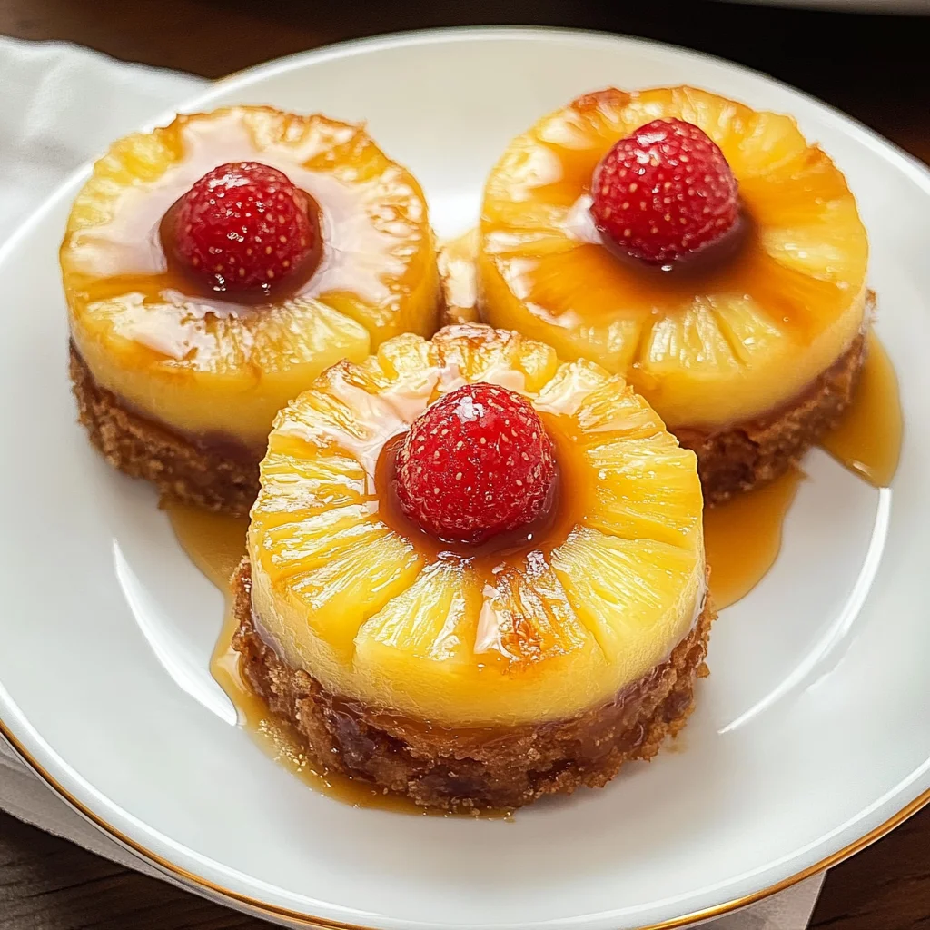 Mini Pineapple Upside-Down Cheesecakes