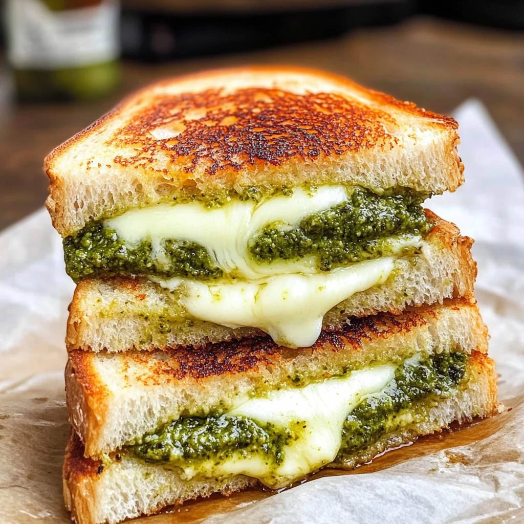 Pesto Mozzarella Grilled Cheese Recipe
