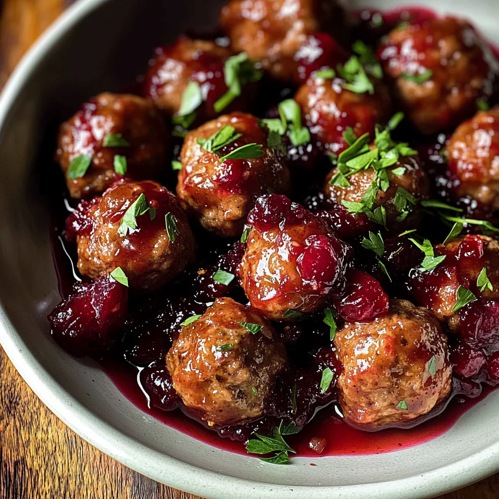 Quick Cranberry Meatballs (Christmas Recipe)
