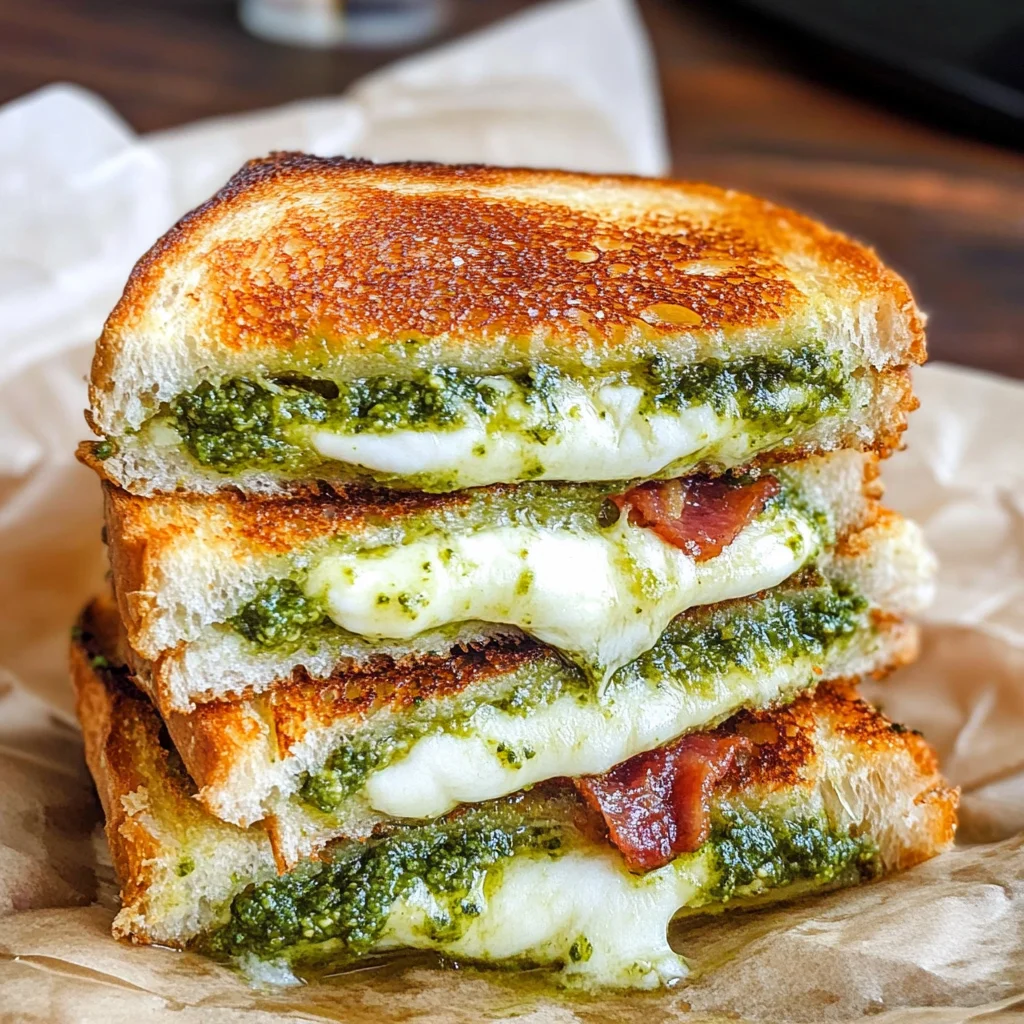 Sourdough Pesto Grilled Cheese
