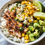 Street Corn Chicken Rice Bowl