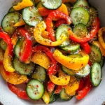TikTok Viral Cucumber and Bell Pepper Salad