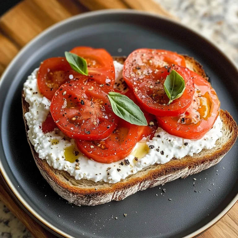 Tomato and Cottage Cheese Toast