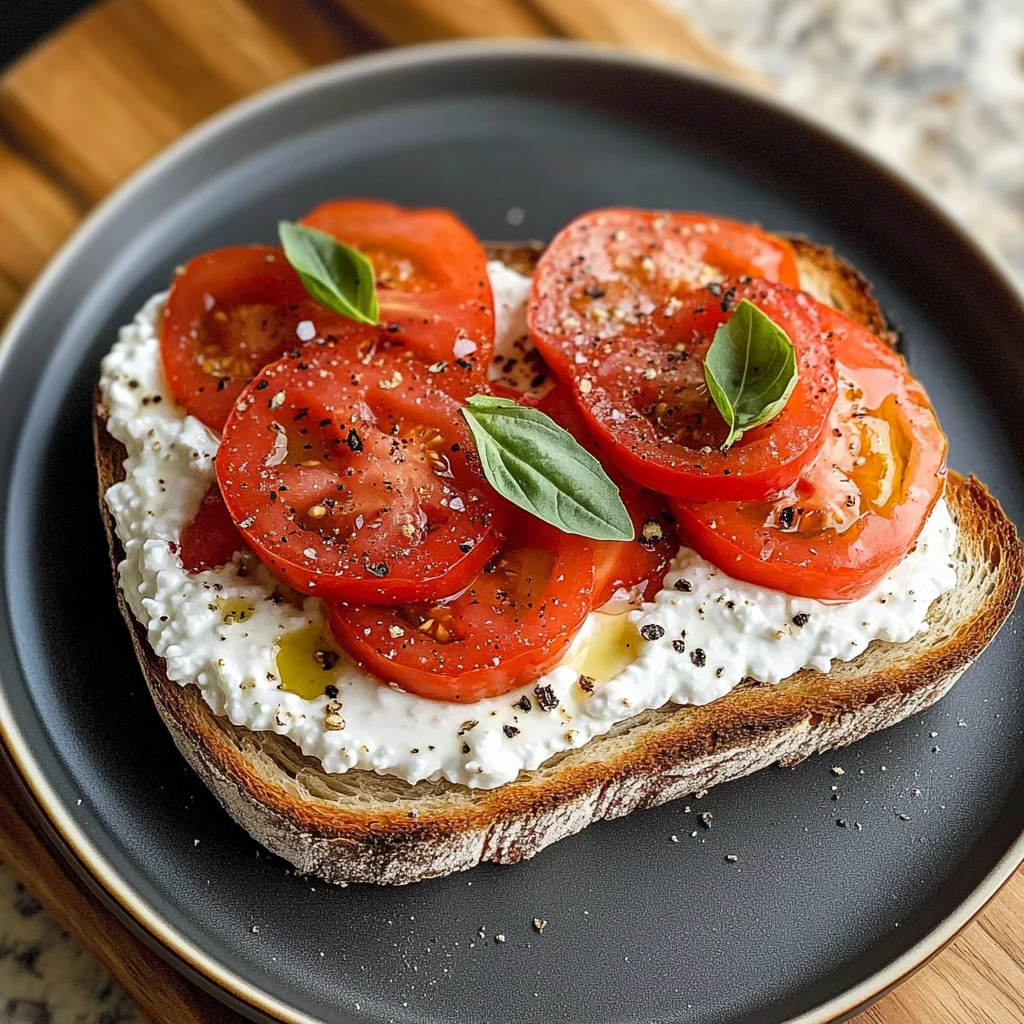 Tomato and Cottage Cheese Toast