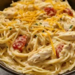 Ultimate CrockPot Chicken Spaghetti