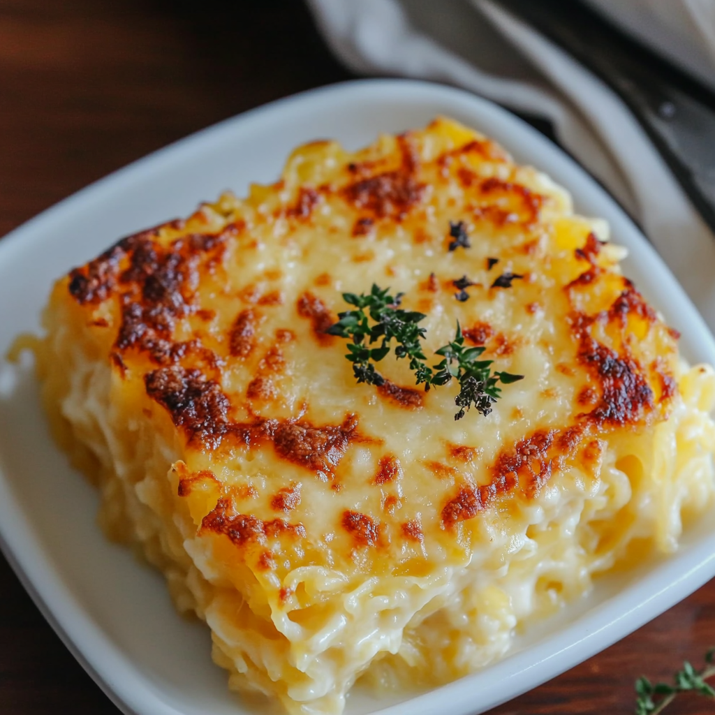 Creamy Spaghetti Squash Au Gratin