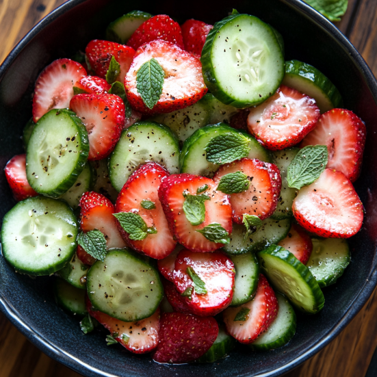 Cucumber Strawberry Salad