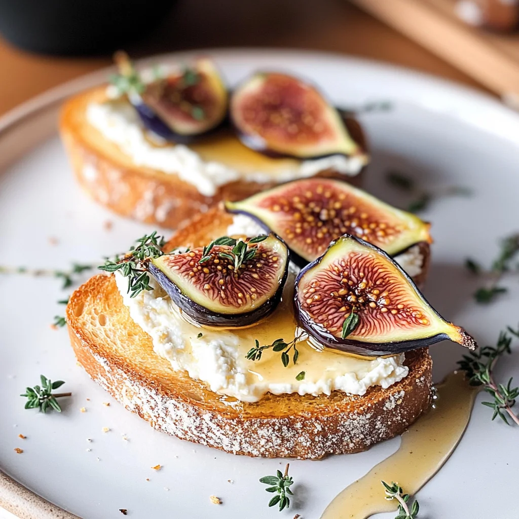 Fig and goat's cheese brioche toasts