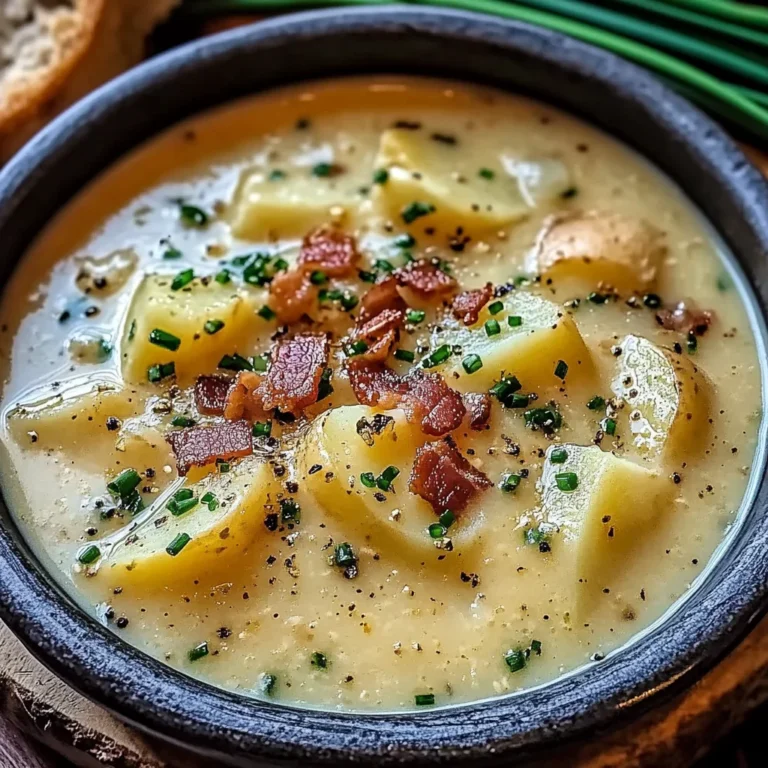 Hearty Cheddar Garlic Herb Potato Soup Recipe