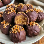 No Bake Caramel Crunch Butterfinger Truffles Recipe
