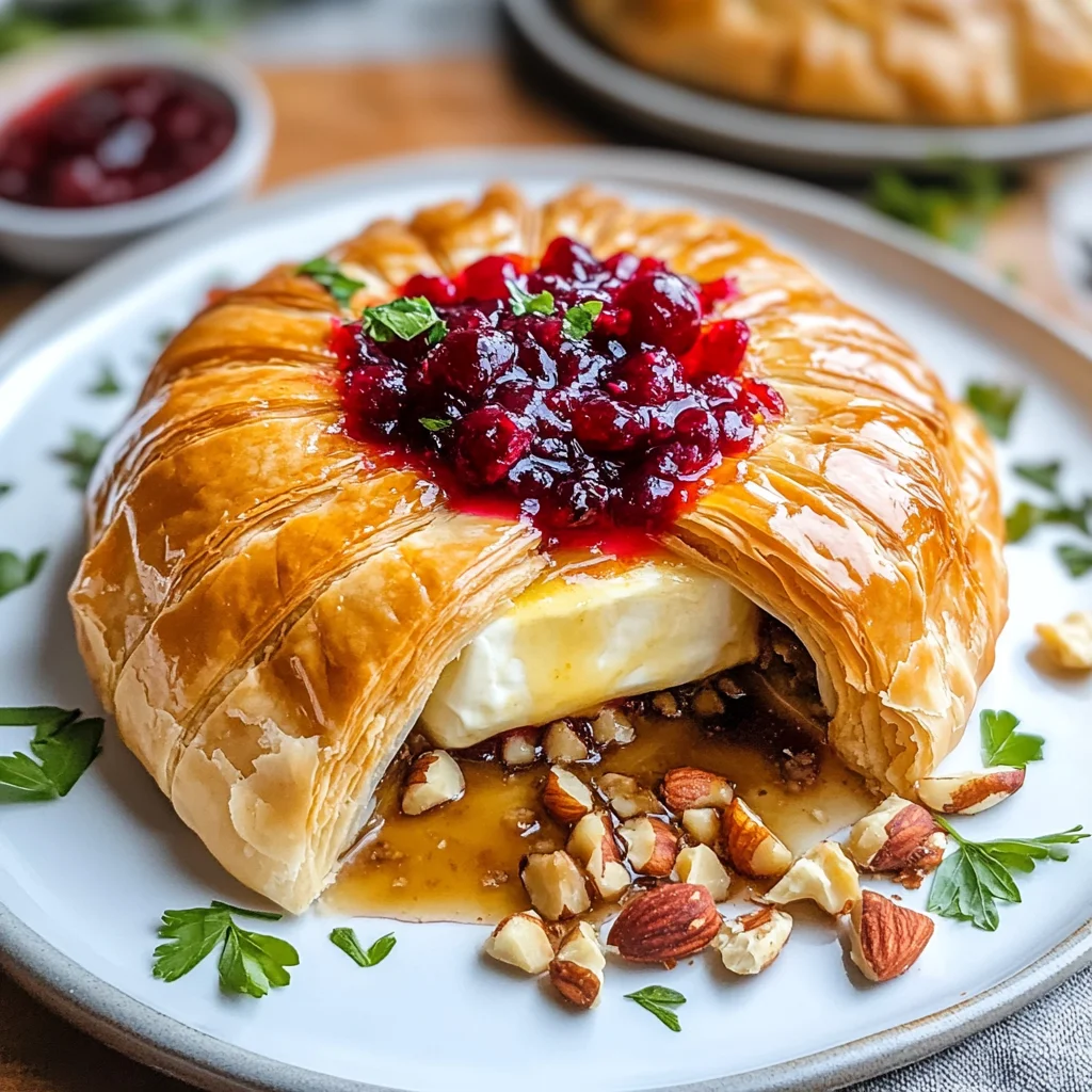 Savory Baked Brie in Puff Pastry